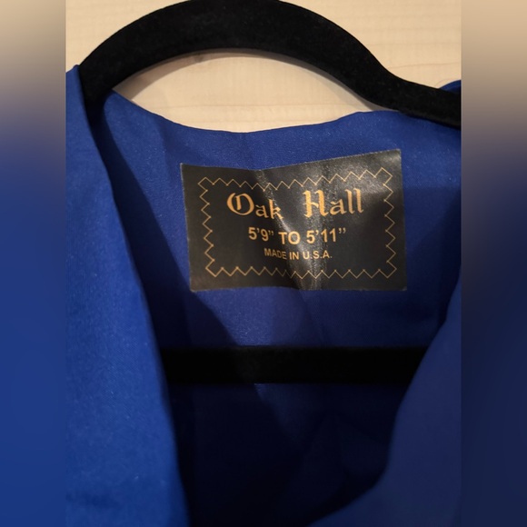 Royal Blue Graduation Gown and Hat Size 5’9” to 5’11” - Picture 3 of 5